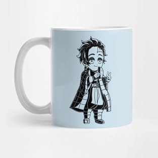 Demon Slayer Kamado Tanjirou Kawaii Line Art Mug